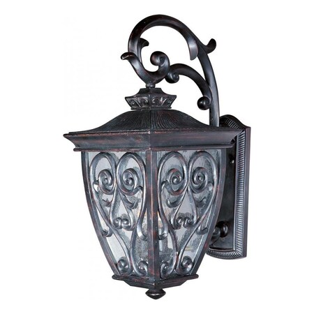 Maxim Two Light Oriental Bronze Seedy Glass Wall Lantern 40123CDOB